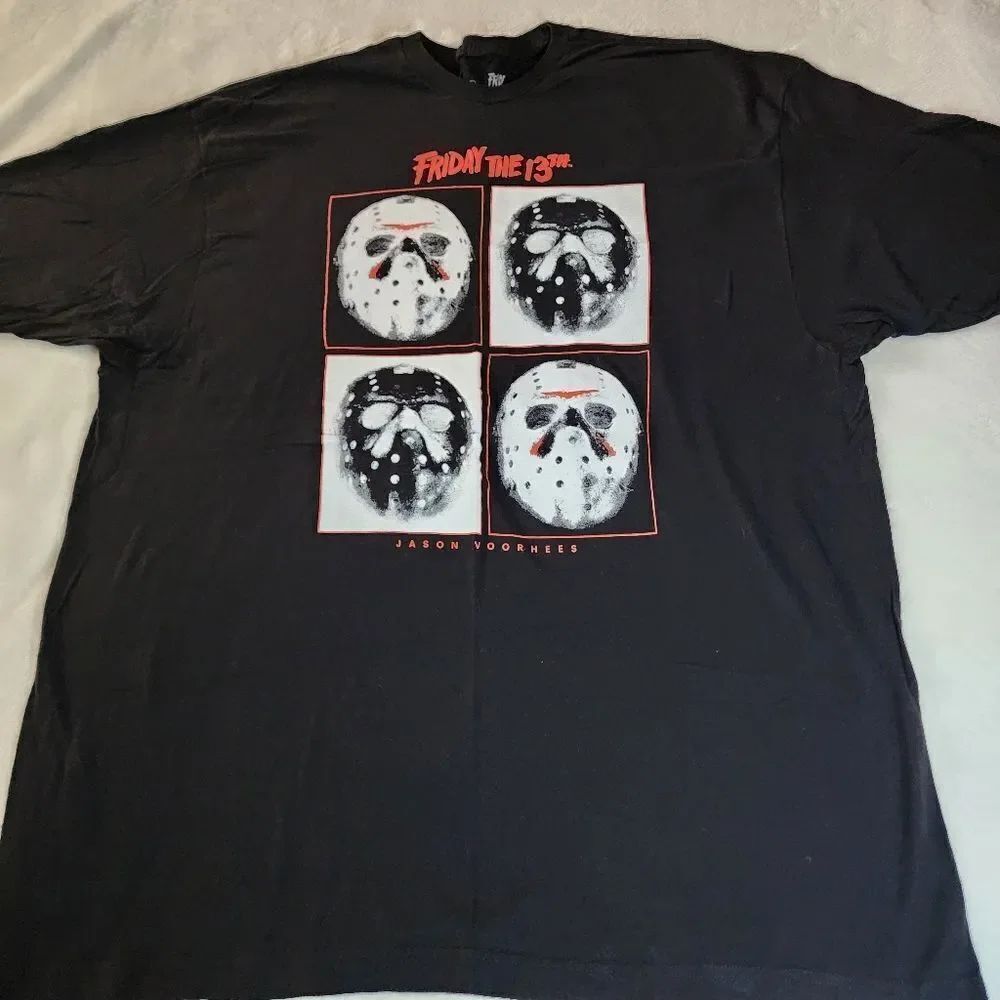 Friday the 13th Black Graphic Tee Jason Voorhees Size 3XL